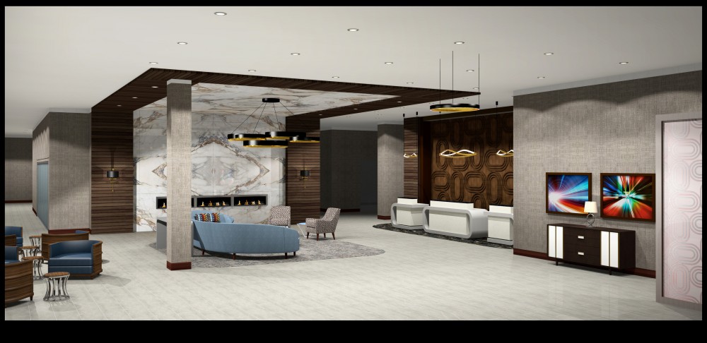 Indianapolis project lobby - Barrett Design Studio